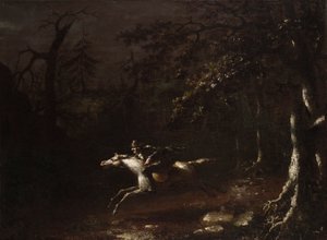 Ichabod Crane Flying from the Headless Horseman