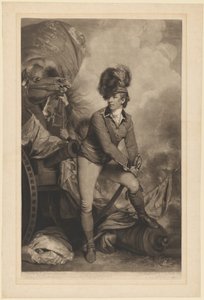 Oberstløytnant Sir Banastre Tarleton, utgitt 1782.