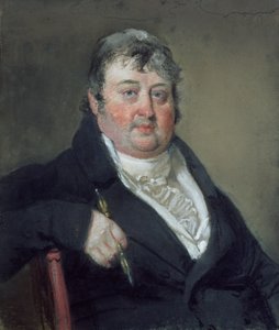 Portrett av Julius Caesar Ibbetson (1759-1817) (pastell på papir) av John Raphael Smith
