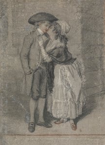Så hun fanget ham og kysset ham (Ordspråkene, kapittel VII, vers 13) av John Raphael Smith