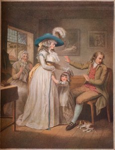 Den dydige forelderen. Laetitia bestreber seg forgjeves av foreldre for å forsone sine foreldre, 1789
