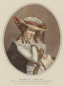 Tanker om et singelliv (chromolitho)