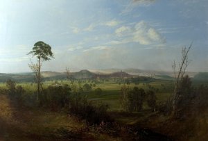 Utsikt over Nottingham fra Wilford, ca. 1850 av John Rawson Walker
