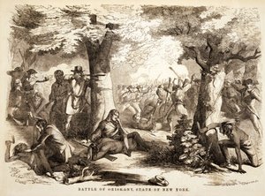 Slaget ved Oriskany, delstaten New York, pub. 1867 av John Reuben Chapin