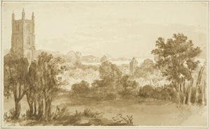 Portbury Church og Posset Point av John Reverend Eden