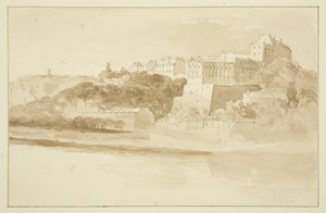 Utsikt fra Rownham som viser Windsor Terrace (blyant og akvarell på papir) av John Reverend Eden