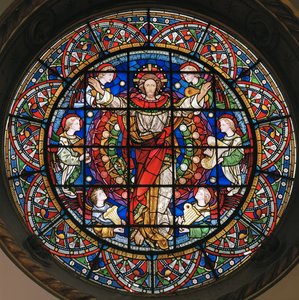 Kristus i majestet, 1859 (farget glass)