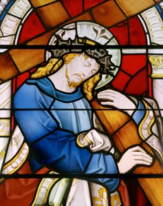 Dolgellau, St Mary, Clayton & Bell, John Richard Clayton (1827-1913), Kristus som bærer korset, 1864 av John Richard Clayton
