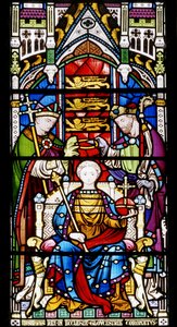 The Coronation of Henry III, 1860 (farget glass)