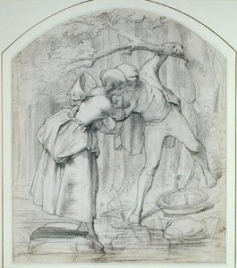 The Crossing, ca. 1860 (blyant om bord) av John Richard Clayton