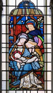 The Nativity, 1859 (farget glass)