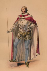 Gjest i kostyme for dronning Victorias Bal Costumé, 12. mai 1842, 1843.