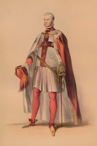 Gjest i kostyme for dronning Victorias Bal Costumé, 12. mai 1842, 1843.