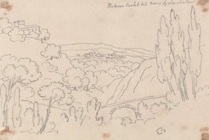 Mellom Castel del Bosco og La Scala av John Robert Cozens