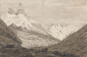 Mellom Chamonix og Martigny av John Robert Cozens
