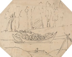 Storfe på en båt av John Robert Cozens