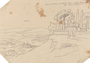 Kloster mellom Castel del Bosco og La Strada Scala av John Robert Cozens