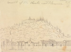 Klosteret Monte Olivetto nær Firenze av John Robert Cozens