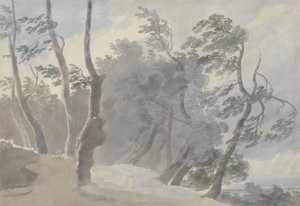 Galleria di Sopra, Albano (grafitt og w/c på papir) av John Robert Cozens