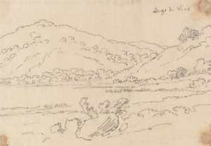 Vico-sjøen av John Robert Cozens