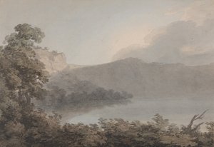Vicosjøen mellom Roma og Firenze av John Robert Cozens