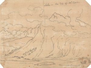 Innsjø på toppen av Mont Cenis av John Robert Cozens