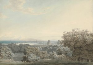 London fra Greenwich Hill av John Robert Cozens