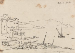 Mola i Gaeta av John Robert Cozens