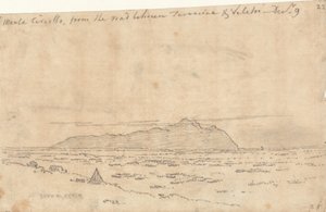 Monte Circeo fra veien mellom Terracina og Velletri av John Robert Cozens
