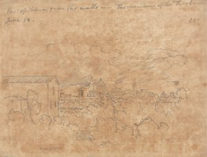En del av Padua fra murene av John Robert Cozens