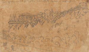 En del av Napoli-murene nær Ponte Nuovo, 17. oktober av John Robert Cozens
