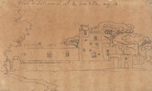 Pini di Solimena med sin Villa, 18. august av John Robert Cozens