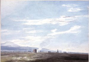 Gravrester i Campagna nær Roma, ca. 1783 (akvarell over blyant på papir) av John Robert Cozens
