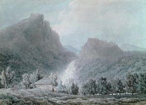 The Falls of Lodore (wc på papir) av John Robert Cozens