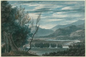 Eisakdalen nær Brixen i Tyrol av John Robert Cozens