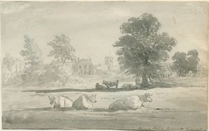 Aldridge - prestegård: tegning med penn og vask, nd [1800-tallet] av John Robert Fernyhough