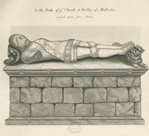 Audley Monuments - "Audley Knight": penn- og vasketegning, nd [?1800-tallet]