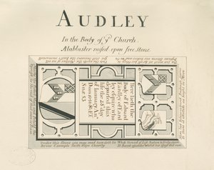 Audley Monuments - 'Edward Eardley': penn- og vasketegning, nd [1800-tallet] (tegning)