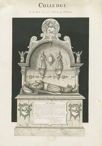 Colwich - Tomb of Robert Wolseley: sepia-tegning, nd [c 1837]