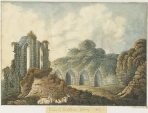 Croxden Abbey: vannfargemaleri av John Robert Fernyhough
