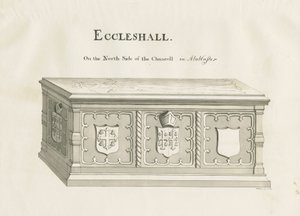 Eccleshall - Biskop Sampsons grav: penn- og vasketegning, nd [1800-tallet] (tegning) av John Robert Fernyhough