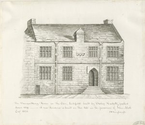 Lichfield - Bankettrom i The Close: sepia-vaske-tegning, og [tidlig 1800-tall] (tegning) av John Robert Fernyhough