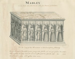Madeley Church - Monument til Randolph Egerton: tegning med penn og blekkvask, nd [1800-tallet] (tegning) av John Robert Fernyhough