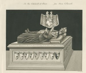 Stone - Tomb of William Crompton: sepia-tegning, nd [1800-tallet] av John Robert Fernyhough