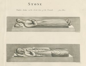Steinkirke - Graver: sepia-tegning, nd [1800-tallet] (tegning)