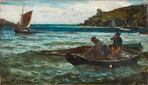 Fisherfolk (olje på lerret)