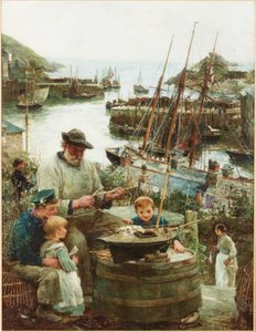 Skipsmodellmaker med havn, 1908