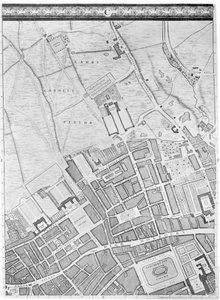 Et kart over Bloomsbury og Holborn, London, 1746