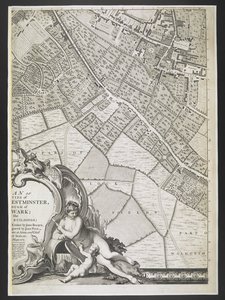 Plan of London, en del av Lock-feltene,  En plan over byene London og Westminster, og bydelen Southwark; : med de sammenhengende bygningene; Fra en faktisk undersøkelse, / tatt av JOHN ROCQUE, Land-Surveyor, og gravert av John Pine,  John Rocque av John Rocque