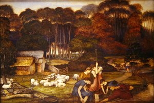 Høst, ca. 1879 (akvarell på papir) av John Roddam Spencer Stanhope